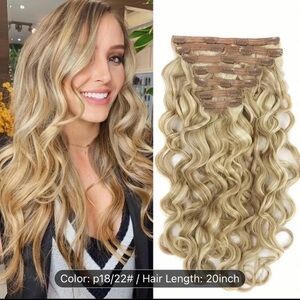 Human hair blend ash blonde thick hairpieces hair extensions